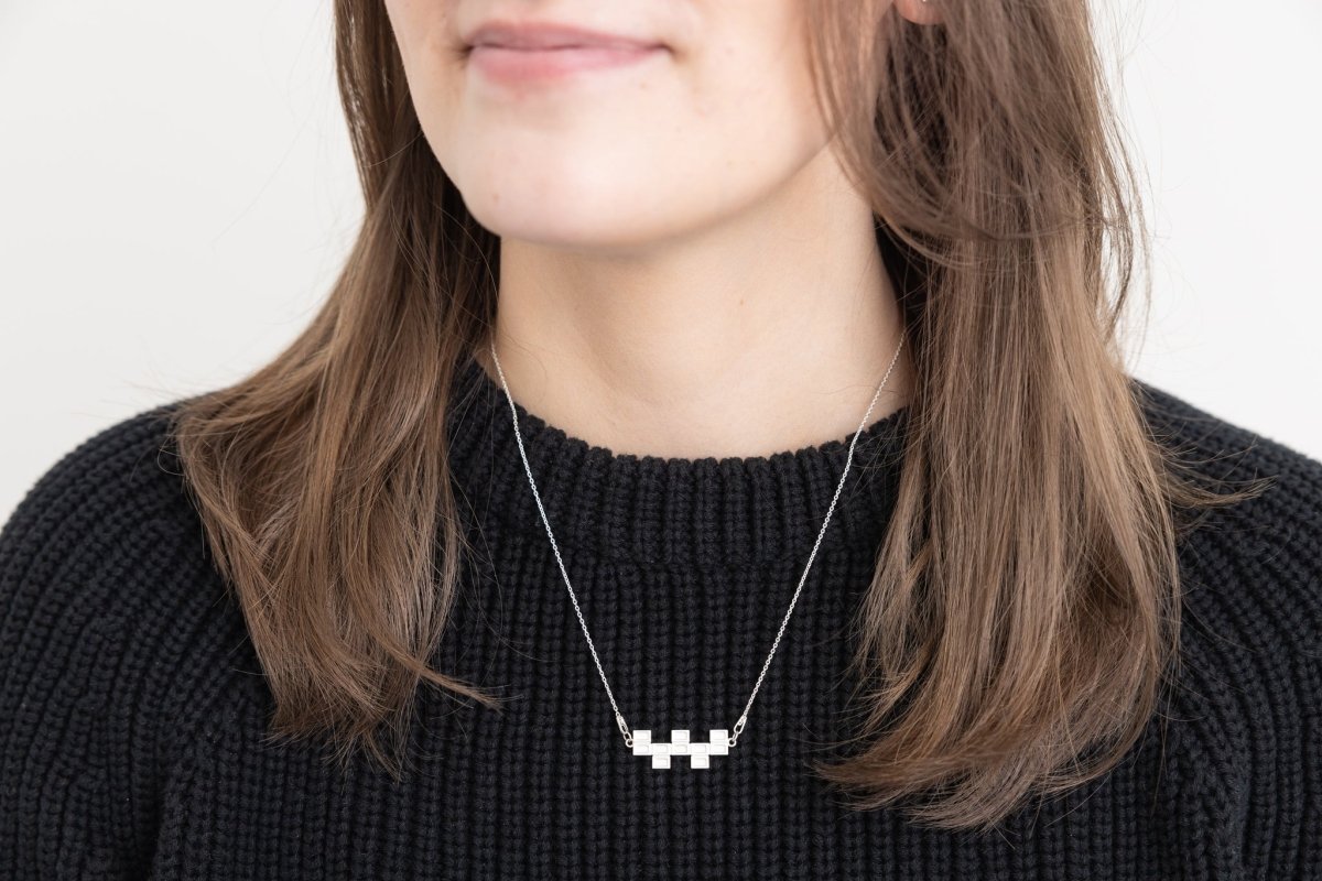 Concrete Waffles Necklace - Urban Obscura - 18k Gold Vermeil