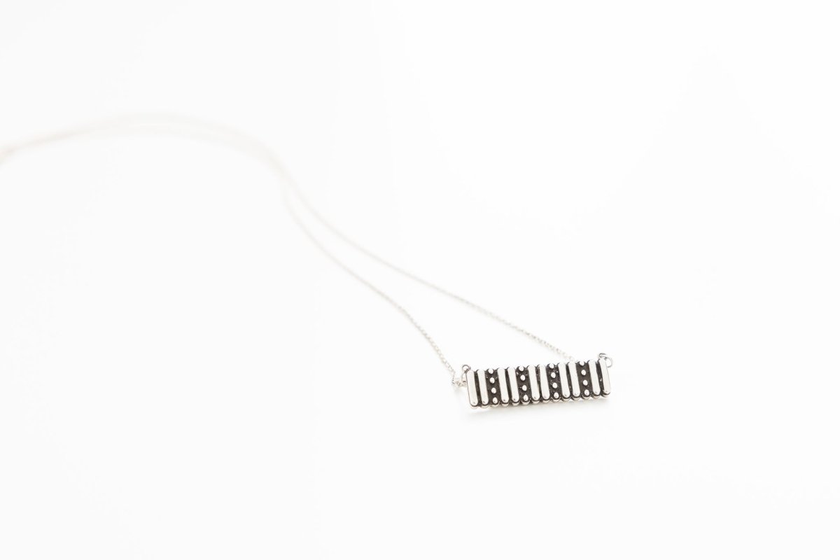 Tenjji Block Necklace - Urban Obscura - Oxidized Sterling Silver